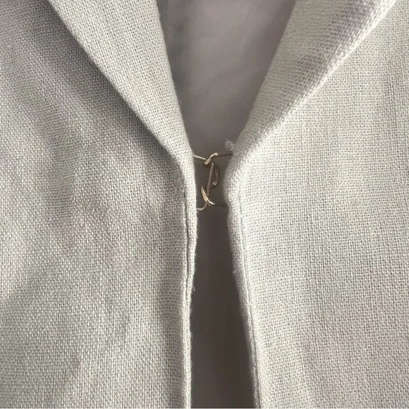 H by Halston Linen Blend Cropped Blazer Size M - Picture 4 of 10